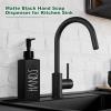 imageDish Soap Dispenser Matte Black Soap Dispenser for Kitchen Glass Dishes Dispenser with Pump Farmhouse Liquid Soap Bottle Dispenser Refillable Soap Bottle for Kitchen Decor 123fl ozBlack Hands
