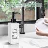 imageDish Soap Dispenser Matte Black Soap Dispenser for Kitchen Glass Dishes Dispenser with Pump Farmhouse Liquid Soap Bottle Dispenser Refillable Soap Bottle for Kitchen Decor 123fl ozWhite Dishes