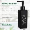 imageDish Soap Dispenser Matte Black Soap Dispenser for Kitchen Glass Dishes Dispenser with Pump Farmhouse Liquid Soap Bottle Dispenser Refillable Soap Bottle for Kitchen Decor 123fl ozBlack Hands