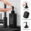 imageDish Soap Dispenser Matte Black Soap Dispenser for Kitchen Glass Dishes Dispenser with Pump Farmhouse Liquid Soap Bottle Dispenser Refillable Soap Bottle for Kitchen Decor 123fl ozBlack Hands