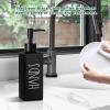 imageDish Soap Dispenser Matte Black Soap Dispenser for Kitchen Glass Dishes Dispenser with Pump Farmhouse Liquid Soap Bottle Dispenser Refillable Soap Bottle for Kitchen Decor 123fl ozBlack Hands
