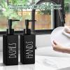 imageDish Soap Dispenser for Kitchen Glass Dishes Dispenser with Pump Refillable Liquid Kitchen Dish Bottle Farmhouse Soap Bottle for Home Decor 123fl oz Matte White Soap BottlesBlack Dishes  Black Hands
