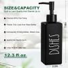 imageDish Soap Dispenser for Kitchen Glass Dishes Dispenser with Pump Refillable Liquid Kitchen Dish Bottle Farmhouse Soap Bottle for Home Decor 123fl oz Matte White Soap BottlesBlack Dishes  Black Hands