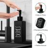 imageDish Soap Dispenser for Kitchen Glass Dishes Dispenser with Pump Refillable Liquid Kitchen Dish Bottle Farmhouse Soap Bottle for Home Decor 123fl oz Matte White Soap BottlesBlack Dishes  Black Hands