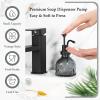 imageGlass Soap Dispenser with Pump Vintage Clear Mini Dispenser for Kitchen and Bathroom 7 oz Liquid BottlesBlack