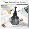 imageGlass Soap Dispenser with Pump Vintage Clear Mini Dispenser for Kitchen and Bathroom 7 oz Liquid BottlesBlack