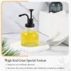 imageGlass Soap Dispenser with Pump Vintage Clear Mini Dispenser for Kitchen and Bathroom 7 oz Liquid BottlesClear