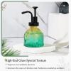 imageGlass Soap Dispenser with Pump Vintage Clear Mini Dispenser for Kitchen and Bathroom 7 oz Liquid BottlesYellowgreen Gradient