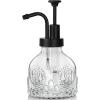 imageGlass Soap Dispenser with Pump Vintage Clear Mini Dispenser for Kitchen and Bathroom 7 oz Liquid BottlesClear