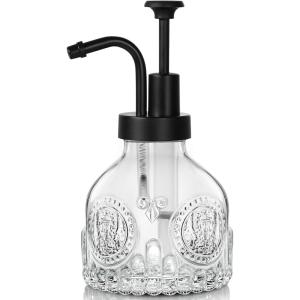 imageGlass Soap Dispenser with Pump Vintage Clear Mini Dispenser for Kitchen and Bathroom 7 oz Liquid BottlesClear
