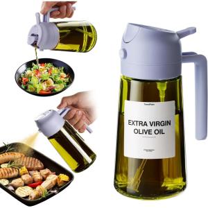 imageTrendPlain  Original 16oz470ml Olive Oil Dispenser Bottle for Kitchen Gadgets and Air Fryer Accessories  Olive Oil Sprayer for Cooking wStickers  BlackPeriwinkle