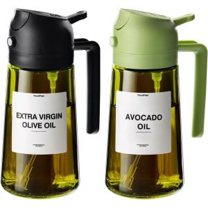 imageTrendPlain  Original 16oz470ml Olive Oil Dispenser Bottle for Kitchen Gadgets and Air Fryer Accessories  Olive Oil Sprayer for Cooking wStickers  BlackBlackGreen