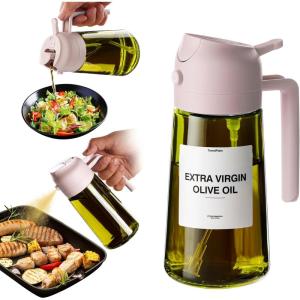 imageTrendPlain  Original 16oz470ml Olive Oil Dispenser Bottle for Kitchen Gadgets and Air Fryer Accessories  Olive Oil Sprayer for Cooking wStickers  BlackPeach