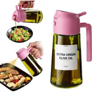 imageTrendPlain  Original 16oz470ml Olive Oil Dispenser Bottle for Kitchen Gadgets and Air Fryer Accessories  Olive Oil Sprayer for Cooking wStickers  BlackBubblegum