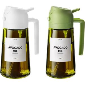 imageTrendPlain  Original 16oz470ml Olive Oil Dispenser Bottle for Kitchen Gadgets and Air Fryer Accessories  Olive Oil Sprayer for Cooking wStickers  BlackWhiteGreen