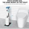 imageCISILY Black Toilet Paper Holder Stand with Phone Shelf Bathroom Toliet Decor Decoration Tissue Roll Free Standing Storage Rv Accessories Apartment Restroom Household Home EssentialsBlack