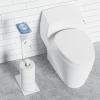 imageCISILY Black Toilet Paper Holder Stand with Phone Shelf Bathroom Toliet Decor Decoration Tissue Roll Free Standing Storage Rv Accessories Apartment Restroom Household Home EssentialsWhite