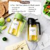 imageTrendPlain 16oz Olive Oil Dispenser Bottle for Kitchen  2 in 1 Oil Dispenser and Oil Sprayer for Cooking Air Fryer Salad 470ml Olive Oil Sprayer Green wStickers