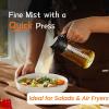 imageTrendPlain 16oz470ml Glass Olive Oil Sprayer for Cooking  2 in 1 Olive Oil Dispenser Bottle for Kitchen Gadgets and Air Fryer Accessories Salad BBQ  BlackBlackAsh