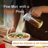 imageTrendPlain 16oz470ml Glass Olive Oil Sprayer for Cooking  2 in 1 Olive Oil Dispenser Bottle for Kitchen Gadgets and Air Fryer Accessories Salad BBQ  BlackAsh