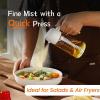 imageTrendPlain 16oz470ml Glass Olive Oil Sprayer for Cooking  2 in 1 Olive Oil Dispenser Bottle for Kitchen Gadgets and Air Fryer Accessories Salad BBQ  BlackWhite