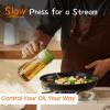 imageTrendPlain 16oz470ml Glass Olive Oil Sprayer for Cooking  2 in 1 Olive Oil Dispenser Bottle for Kitchen Gadgets and Air Fryer Accessories Salad BBQ  BlackBlackGreen