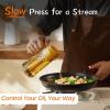 imageTrendPlain 16oz470ml Glass Olive Oil Sprayer for Cooking  2 in 1 Olive Oil Dispenser Bottle for Kitchen Gadgets and Air Fryer Accessories Salad BBQ  BlackYellow