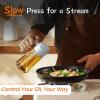 imageTrendPlain 16oz470ml Glass Olive Oil Sprayer for Cooking  2 in 1 Olive Oil Dispenser Bottle for Kitchen Gadgets and Air Fryer Accessories Salad BBQ  BlackAsh
