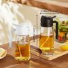 imageTrendPlain 16oz470ml Glass Olive Oil Sprayer for Cooking  2 in 1 Olive Oil Dispenser Bottle for Kitchen Gadgets and Air Fryer Accessories Salad BBQ  BlackNavy