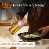 imageTrendPlain 16oz470ml Glass Olive Oil Sprayer for Cooking  2 in 1 Olive Oil Dispenser Bottle for Kitchen Gadgets and Air Fryer Accessories Salad BBQ  BlackPeach