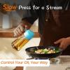 imageTrendPlain 16oz470ml Glass Olive Oil Sprayer for Cooking  2 in 1 Olive Oil Dispenser Bottle for Kitchen Gadgets and Air Fryer Accessories Salad BBQ  BlackSky Blue