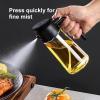 imageTrendPlain 2Pack 16oz Olive Oil Dispenser Set  Original ampamp LightBlocking Bottles with Stickers  Black ampamp White
