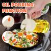 imageTrendPlain 2Pack 16oz Olive Oil Dispenser Set  Transparent ampamp LightBlocking Bottles with Stickers  White