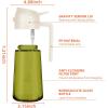 imageTrendPlain 2Pack 16oz Olive Oil Dispenser Set  Transparent ampamp LightBlocking Bottles with Stickers  White