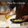 imageTrendPlain Oil Sprayer for Cooking with 8 Waterproof Stickers  White Lid Set