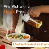 imageTrendPlain Oil Sprayer for Cooking with 8 Waterproof Stickers  White Lid Set