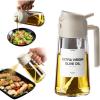 imageTrendPlain 16oz Olive Oil Dispenser Bottle for Kitchen  2 in 1 Oil Dispenser and Oil Sprayer for Cooking Air Fryer Salad BPAFree 470ml Olive Oil Sprayer White wStickers