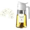 imageTrendPlain Oil Sprayer for Cooking with 8 Waterproof Stickers  White Lid Set
