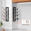 image8 Layers of Adjustable Pot Lid Organizer Rack for Cabinet DoorWall2Pack Lid Organizer Pots and Pans Holder for Kitchen Storage with No Drilling Adhesive Black