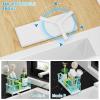 imageCisily Silver Sponge Holder for Kitchen Sink Sink Caddy Organizer with High Brush Holder Kitchen Countertop Organizers and Storage Essentials Rustproof 304 Stainless Steel Soap Dispenser OrganizeTurquoise