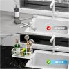 imageCisily Silver Sponge Holder for Kitchen Sink Sink Caddy Organizer with High Brush Holder Kitchen Countertop Organizers and Storage Essentials Rustproof 304 Stainless Steel Soap Dispenser OrganizeCream