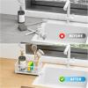 imageCisily Silver Sponge Holder for Kitchen Sink Sink Caddy Organizer with High Brush Holder Kitchen Countertop Organizers and Storage Essentials Rustproof 304 Stainless Steel Soap Dispenser OrganizeWhite