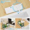 imageCisily Silver Sponge Holder for Kitchen Sink Sink Caddy Organizer with High Brush Holder Kitchen Countertop Organizers and Storage Essentials Rustproof 304 Stainless Steel Soap Dispenser OrganizeDark Green