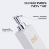 imageKitchen Soap Dispenser Set with Sink Caddy 12 Oz Glass Bottle Hand and Dish Soap Dispenser Set with Sponge Holder Black Sink Caddy  Black BottleSilver Sink Caddy  White Bottle