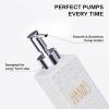 imageKitchen Soap Dispenser Set with Sink Caddy 12 Oz Glass Bottle Hand and Dish Soap Dispenser Set with Sponge Holder Black Sink Caddy  Black BottleWhite Sink Caddy  White Bottle