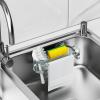 imageCisily Kitchen Sink Caddy Sponge Holder in The Sink Stainless Steel Kitchen Sink Organizer Brush Holder Dish Cloth Hanger Sink Stopper Holder with 2 Installation Ways Suction ampamp AdhesivesSage Green