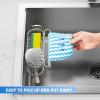 imageCisily Kitchen Sink Caddy Sponge Holder in The Sink Stainless Steel Kitchen Sink Organizer Brush Holder Dish Cloth Hanger Sink Stopper Holder with 2 Installation Ways Suction ampamp AdhesivesGray