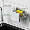 imageCisily Kitchen Sink Caddy Sponge Holder in The Sink Stainless Steel Kitchen Sink Organizer Brush Holder Dish Cloth Hanger Sink Stopper Holder with 2 Installation Ways Suction ampamp AdhesivesSage Green