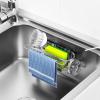 imageCisily Silver Kitchen Sink Caddy Sponge Holder in the Sink Stainless Steel Kitchen Organizer Brush Holder Dish Cloth Hanger 2 Installation Ways Hangingampamp AdhesivesSilver