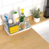 imageCisily Stainless Steel Sponge Holder for Kitchen Sink Caddy Sink Organizer Rack for Kitchen Accessories with Drip Tray Rustproof and Nonslip Dish Soap Dispenser Countertop OrganizerSilver